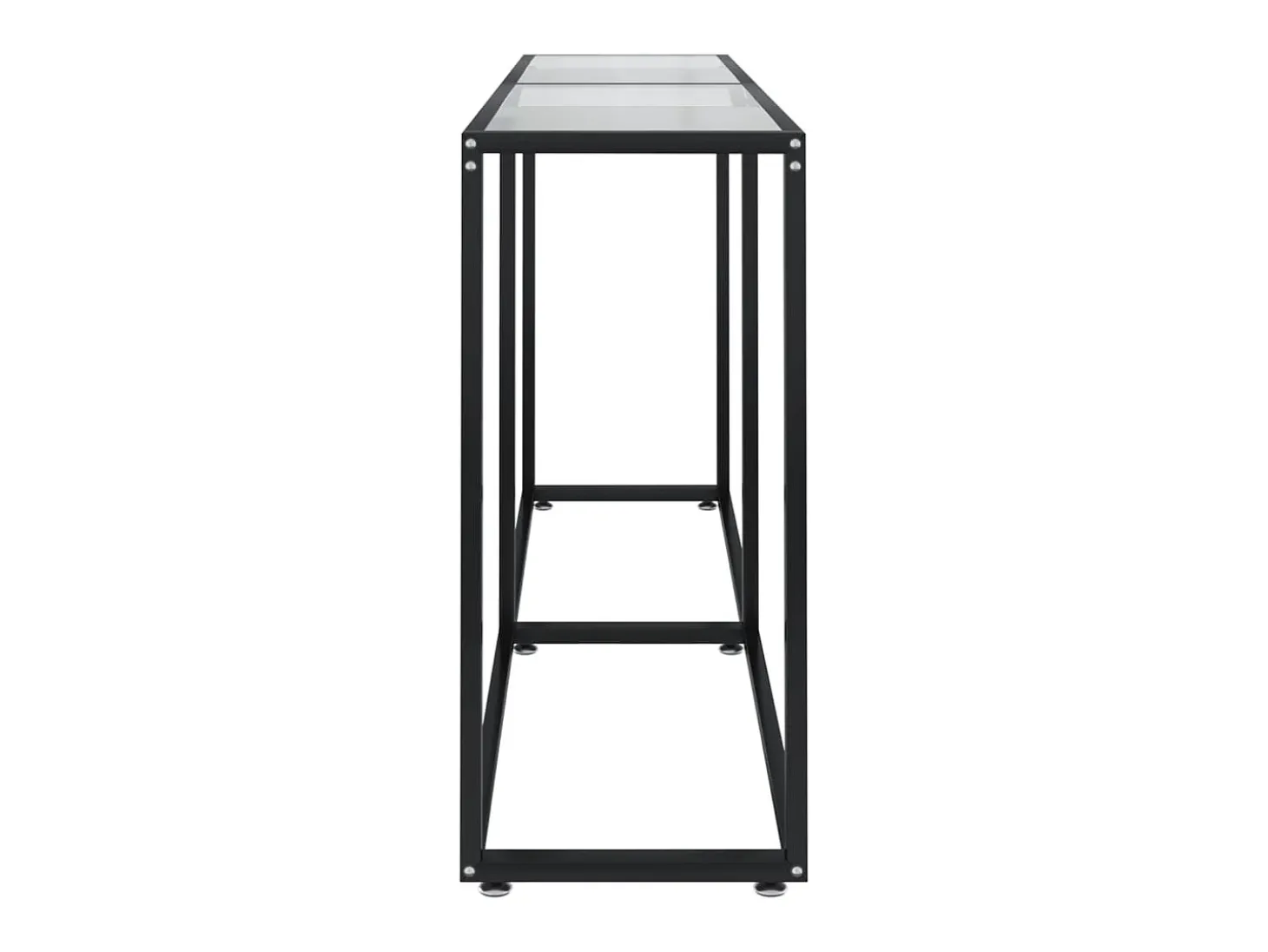 Mesa consola vidrio templado transparente 160x35x75,5 cm ES831435