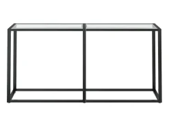 Mesa consola vidrio templado transparente 160x35x75,5 cm ES831435