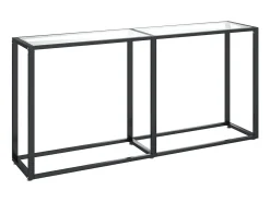 Mesa consola vidrio templado transparente 160x35x75,5 cm ES831435