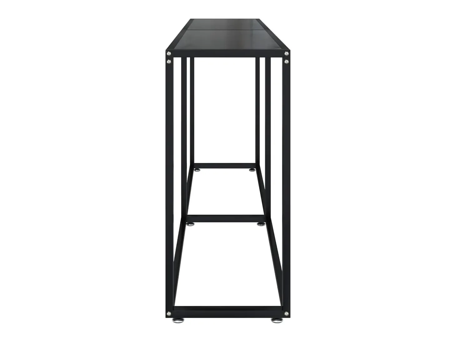 Mesa consola vidrio templado negro 180x35x75,5 cm ES928869