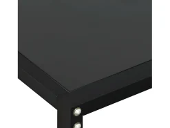 Mesa consola vidrio templado negro 180x35x75,5 cm ES928869