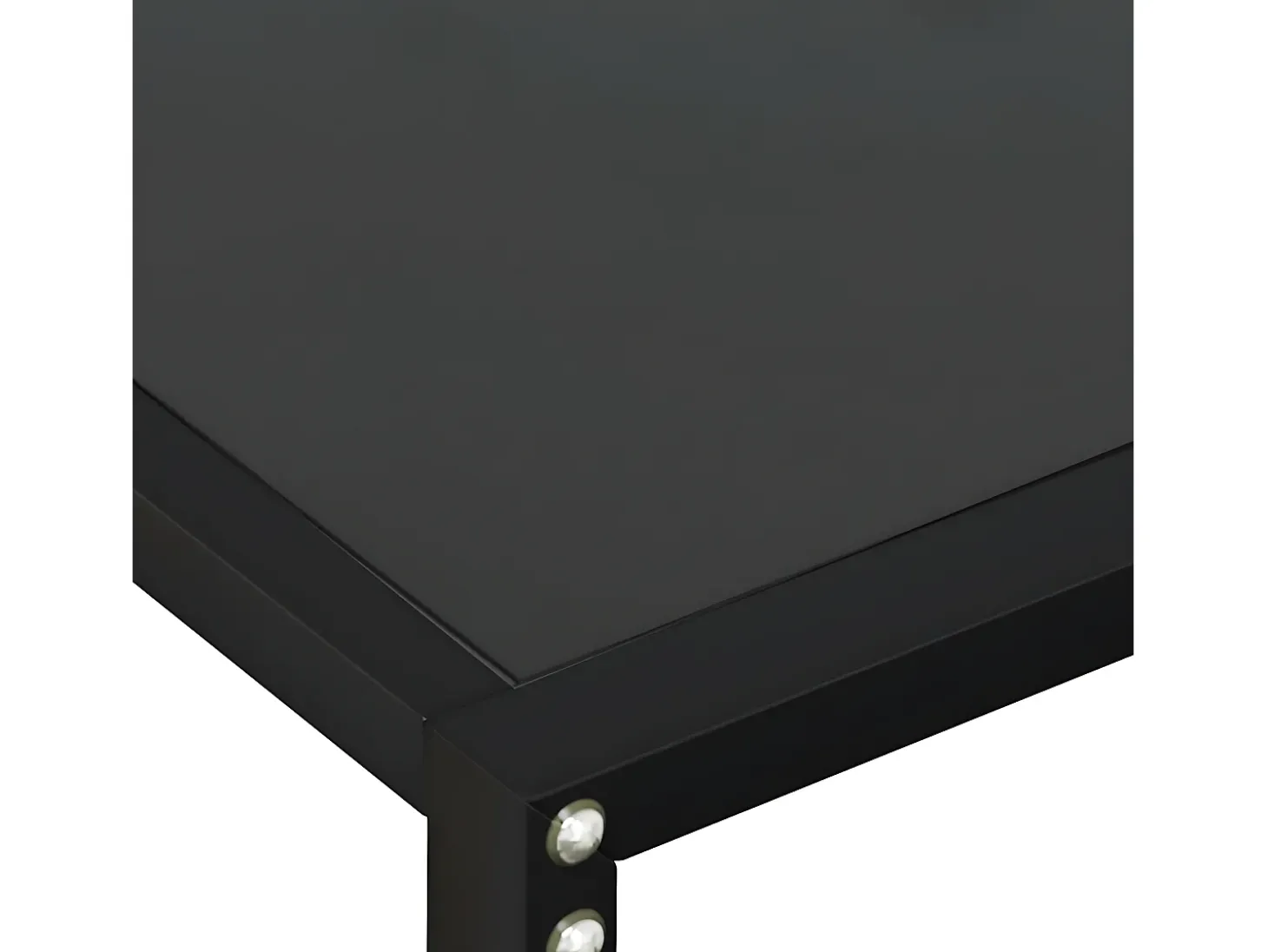 Mesa consola vidrio templado negro 180x35x75,5 cm ES928869