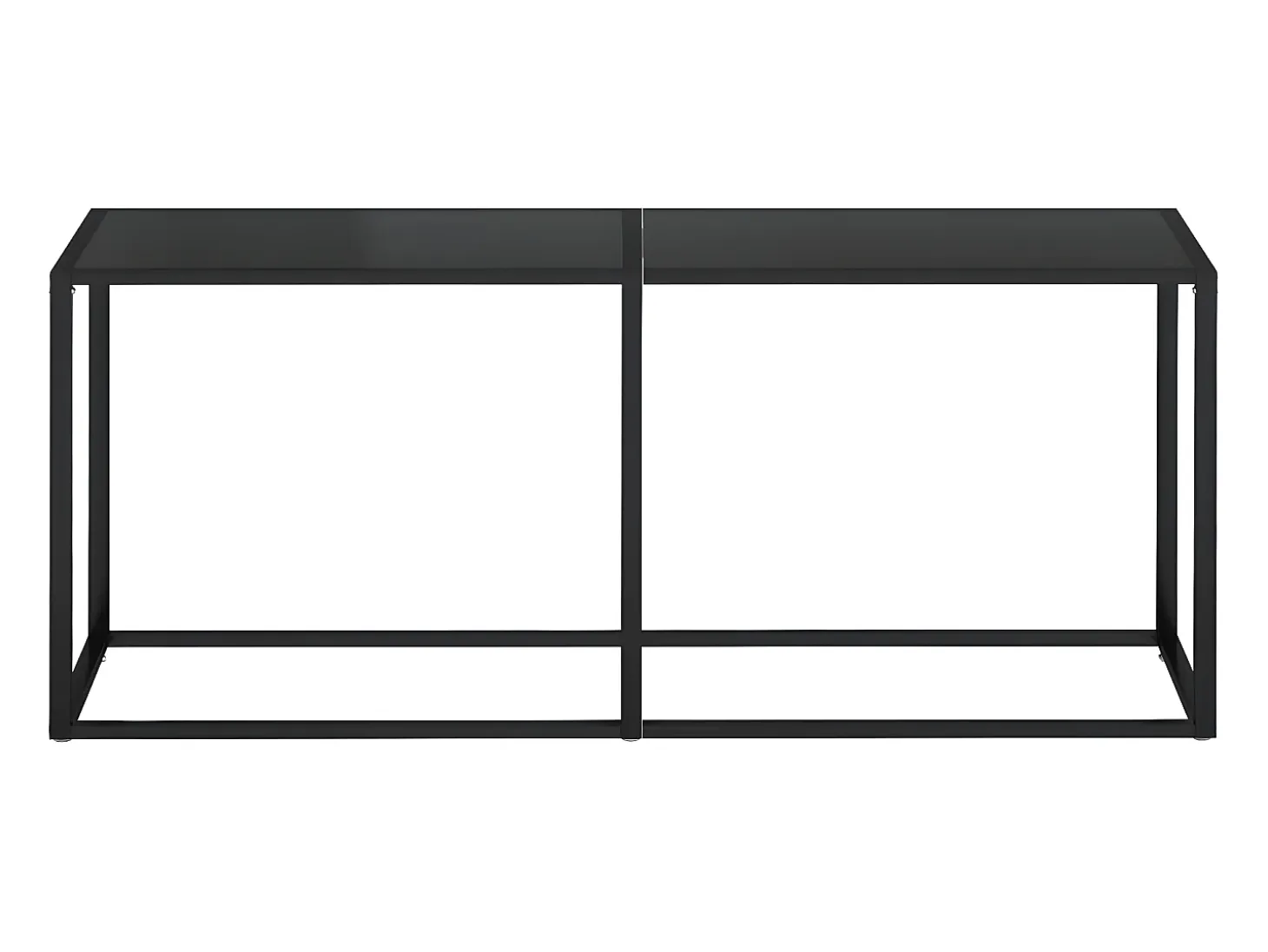 Mesa consola vidrio templado negro 180x35x75,5 cm ES928869