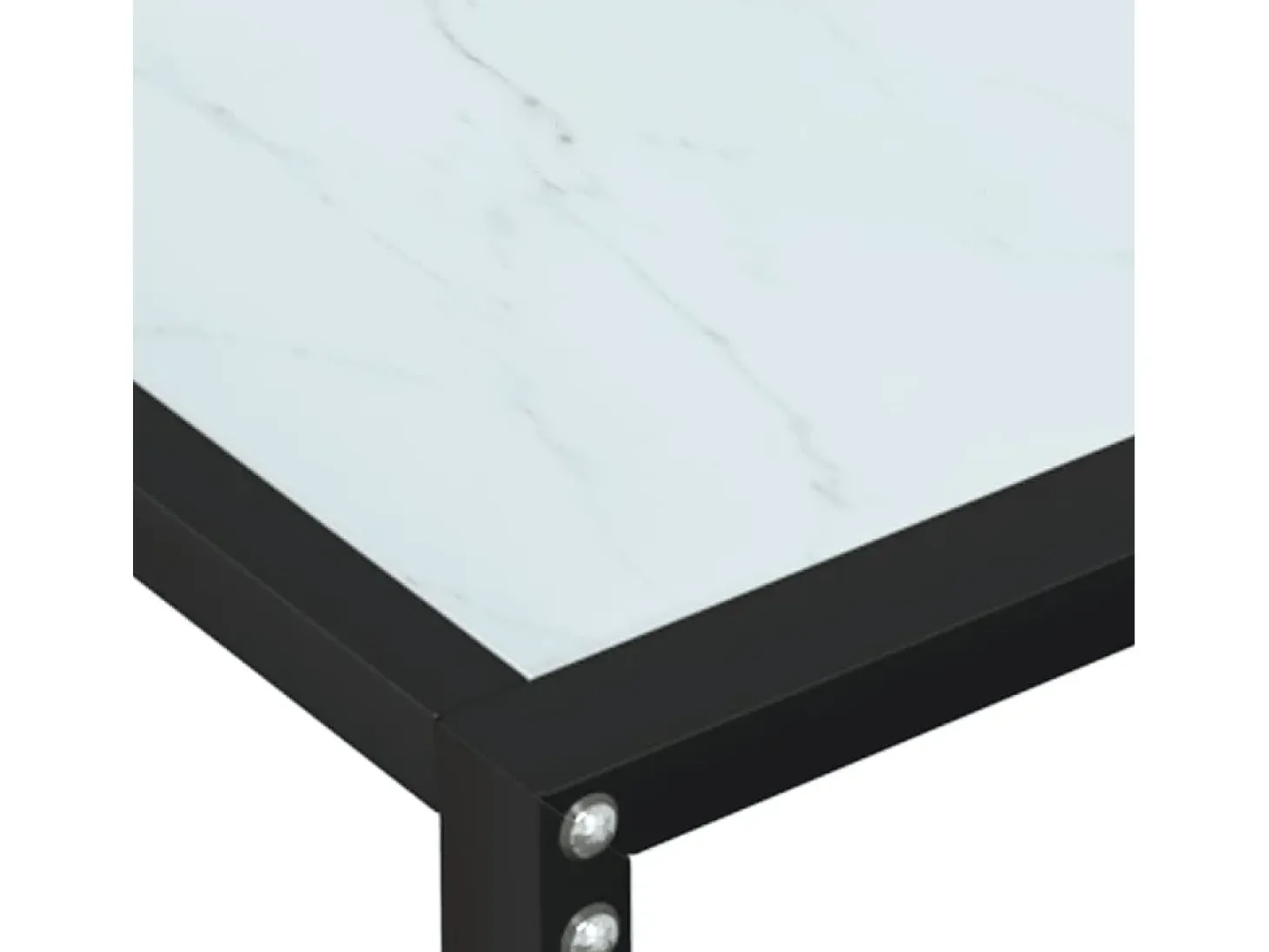 Mesa consola vidrio templado mármol blanco 160x35x75,5 cm