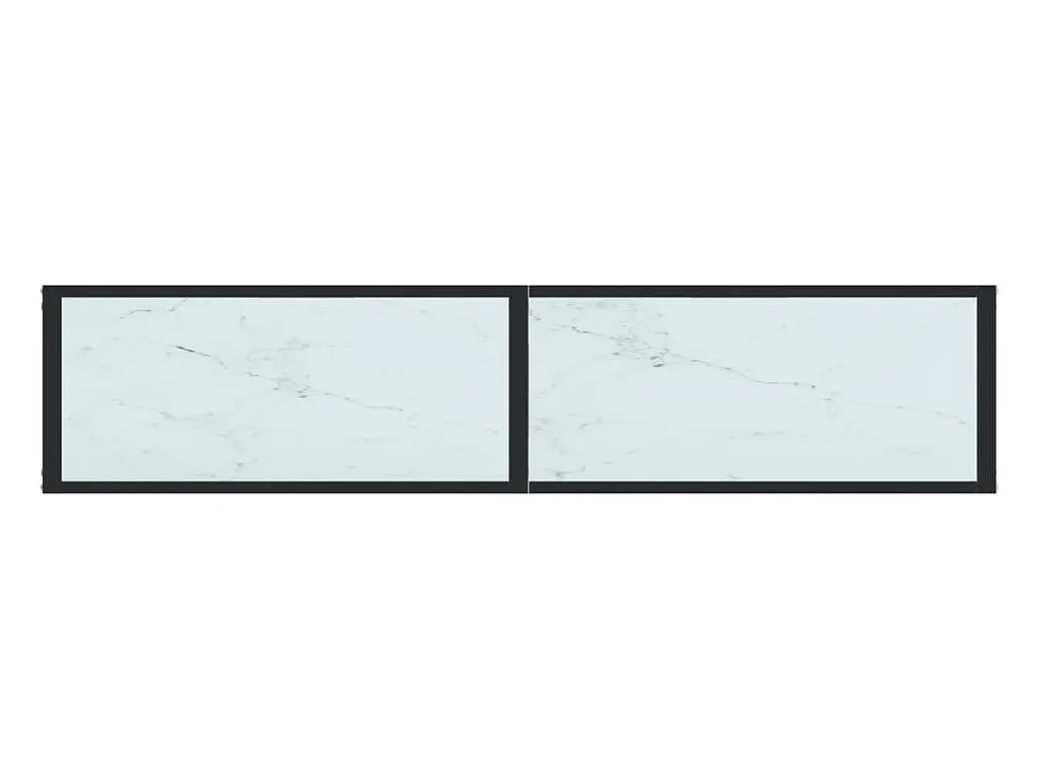 Mesa consola vidrio templado mármol blanco 160x35x75,5 cm