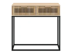 Mesa consola 80x30x75 cm madera contrachapada y hierro