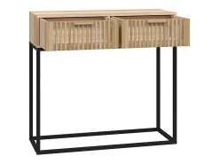 Mesa consola 80x30x75 cm madera contrachapada y hierro