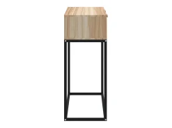 Mesa consola 80x30x75 cm madera contrachapada y hierro
