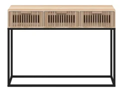 Mesa consola 105x30x75 cm madera contrachapada y hierro