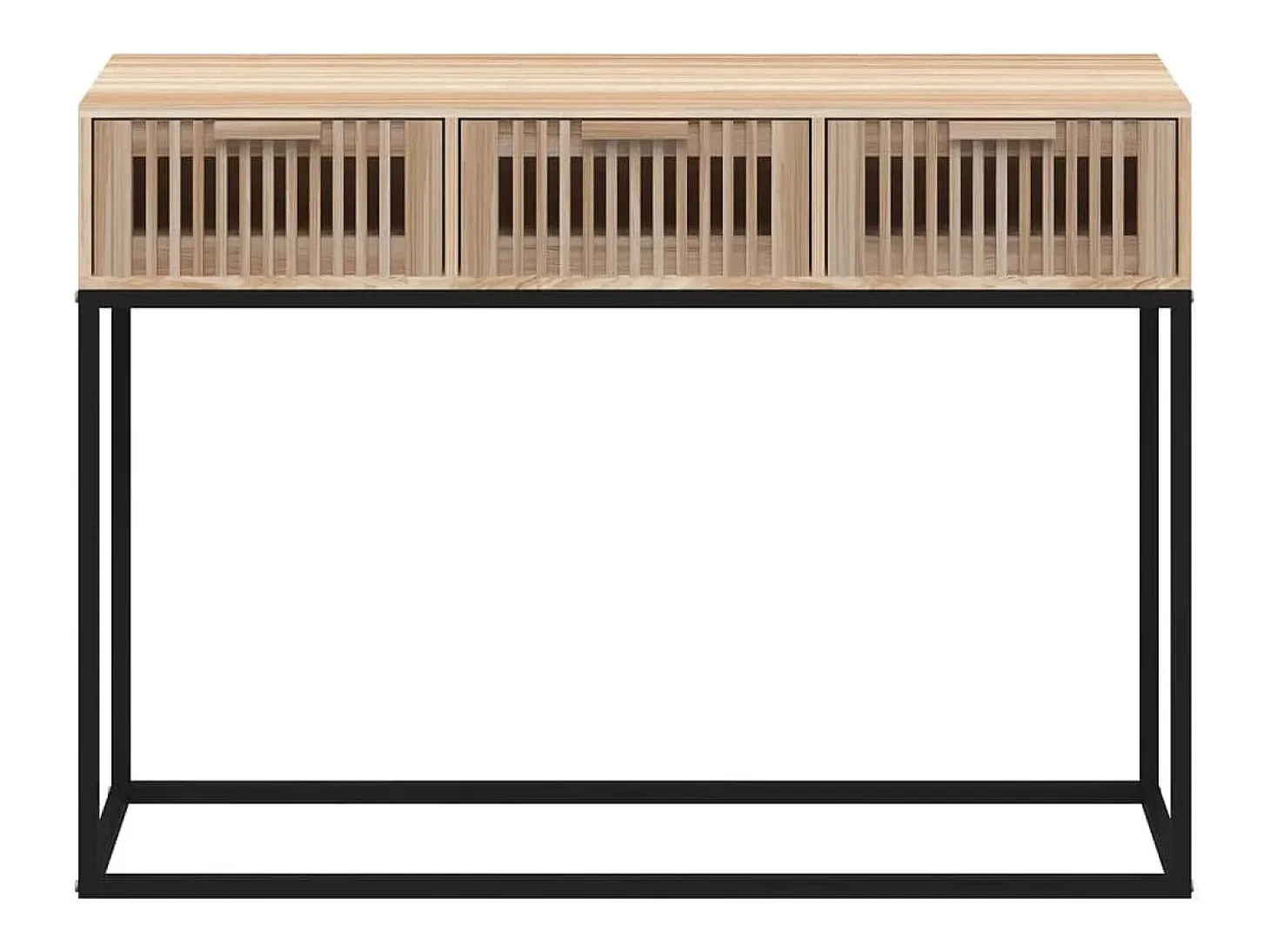 Mesa consola 105x30x75 cm madera contrachapada y hierro