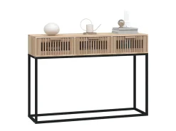 Mesa consola 105x30x75 cm madera contrachapada y hierro