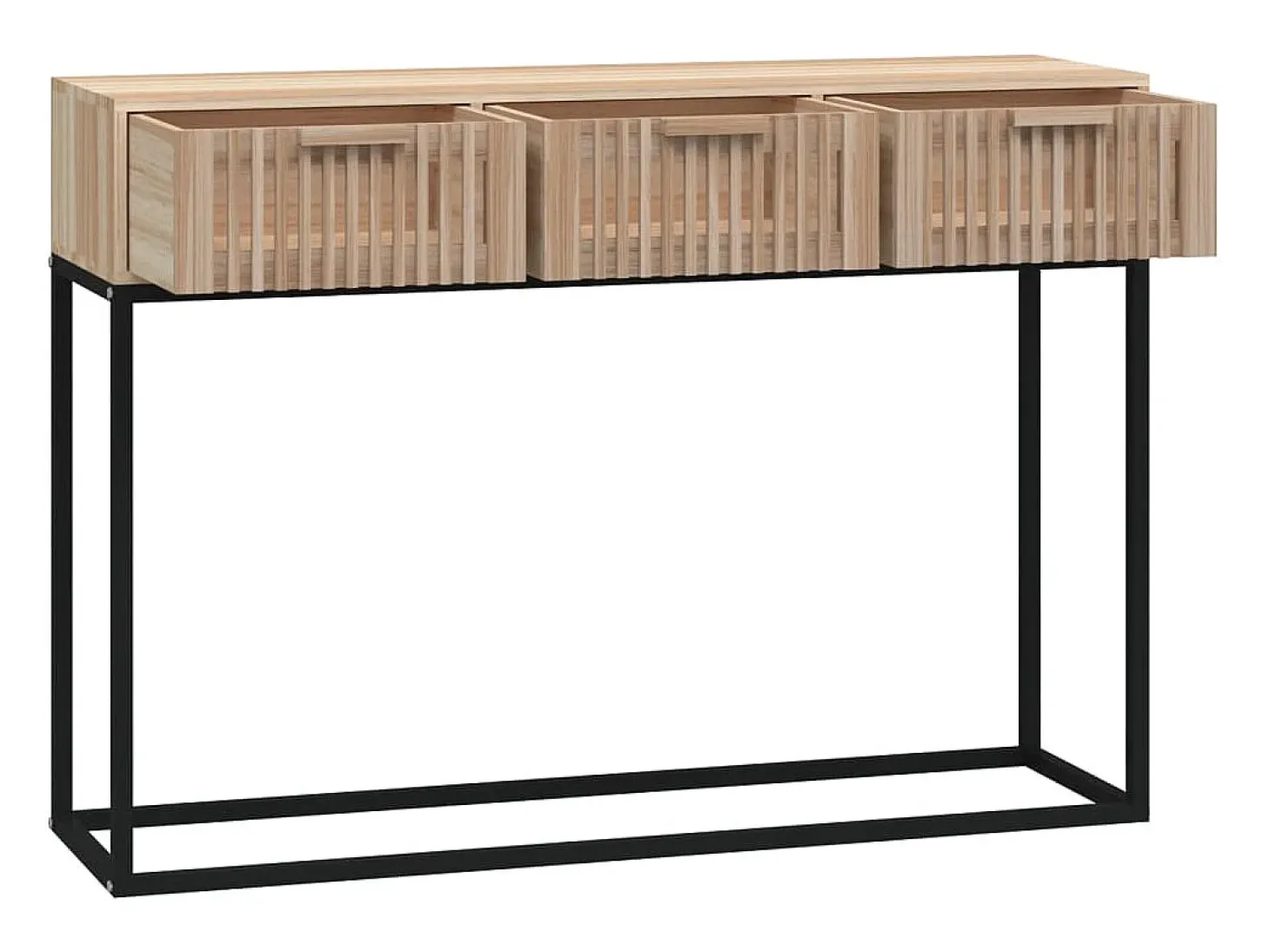 Mesa consola 105x30x75 cm madera contrachapada y hierro