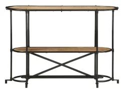 Mesa consola 110x42x76 cm madera maciza de mango en bruto