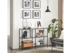 Mesa consola 30x100x73 cm negra