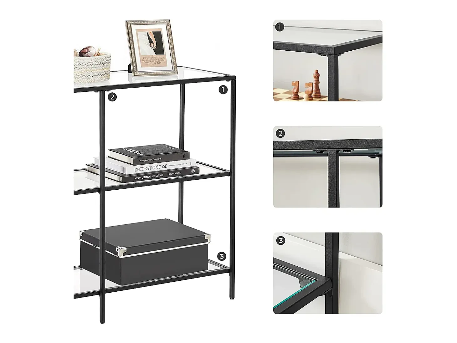 Mesa consola 30x100x73 cm negra