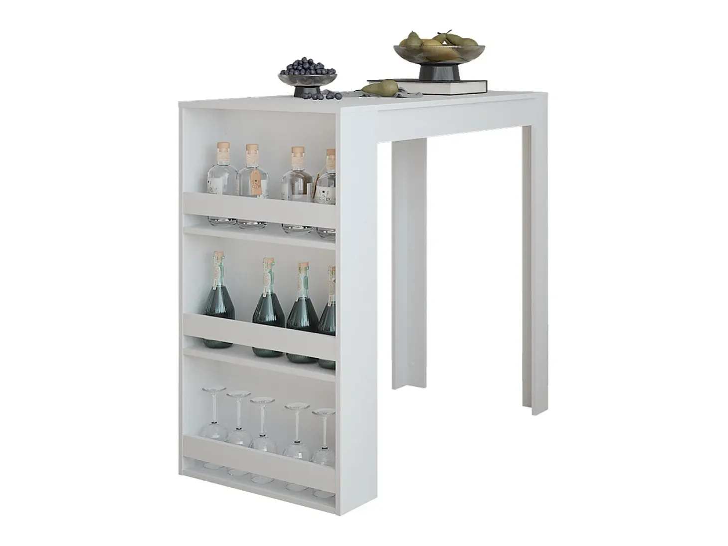 Mesa de bar blanco 57x117x106 repose