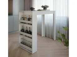 Mesa de bar blanco 57x117x106 repose
