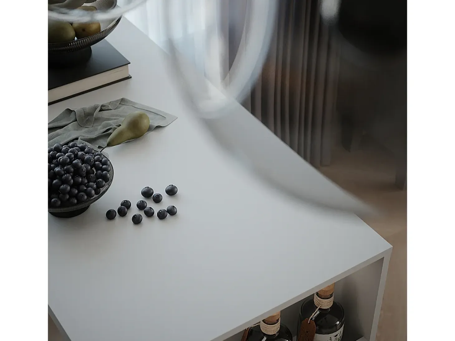 Mesa de bar blanco 57x117x106 repose