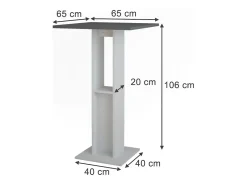 Mesa de bar blanco/antracita 65x65x106 repose