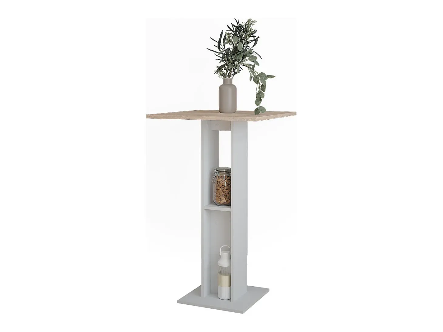 Mesa de bar blanco/sonoma 65x65x106 repose