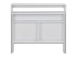 Mesa de bar con 2 tableros blanca 130x40x120 cm
