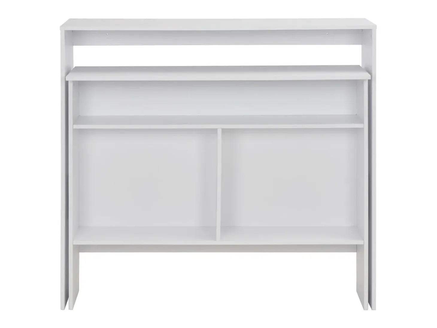 Mesa de bar con 2 tableros blanca 130x40x120 cm