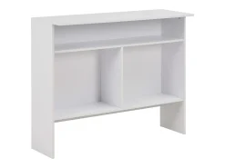 Mesa de bar con 2 tableros blanca 130x40x120 cm