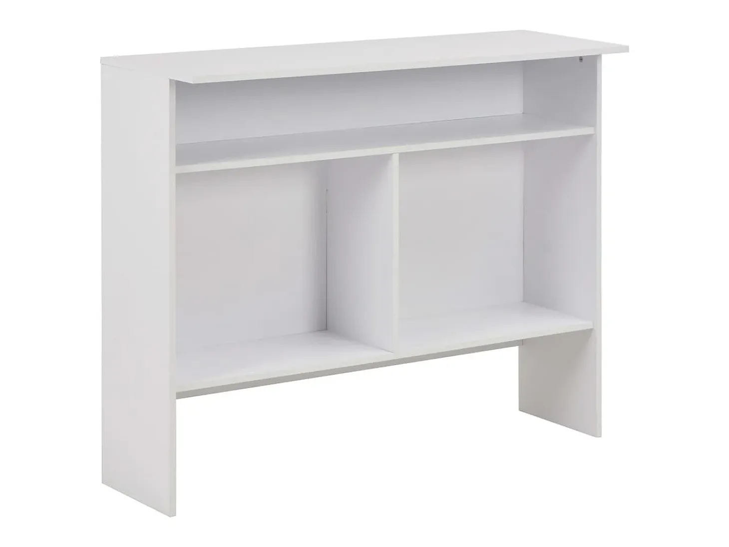 Mesa de bar con 2 tableros blanca 130x40x120 cm