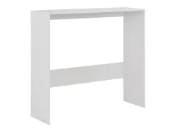 Mesa de bar con 2 tableros blanca 130x40x120 cm