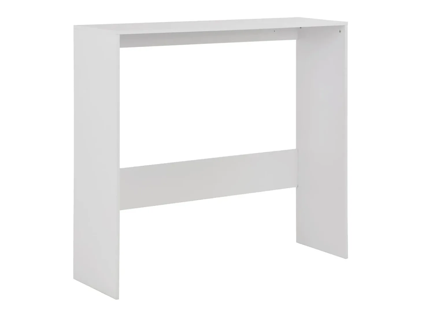 Mesa de bar con 2 tableros blanca 130x40x120 cm