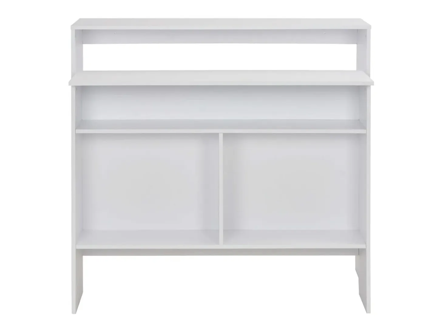 Mesa de bar con 2 tableros blanca 130x40x120 cm