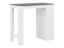 Mesa de bar con estantería blanco 110x50x103 cm