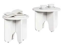 Mesa de Café 2 piezas Blanco 39.5 x 39.5 x 30 cm