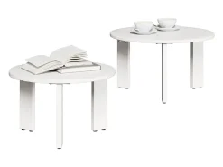 Mesa de Café 2 piezas Blanco 47.5 x 47.5 x 27 cm