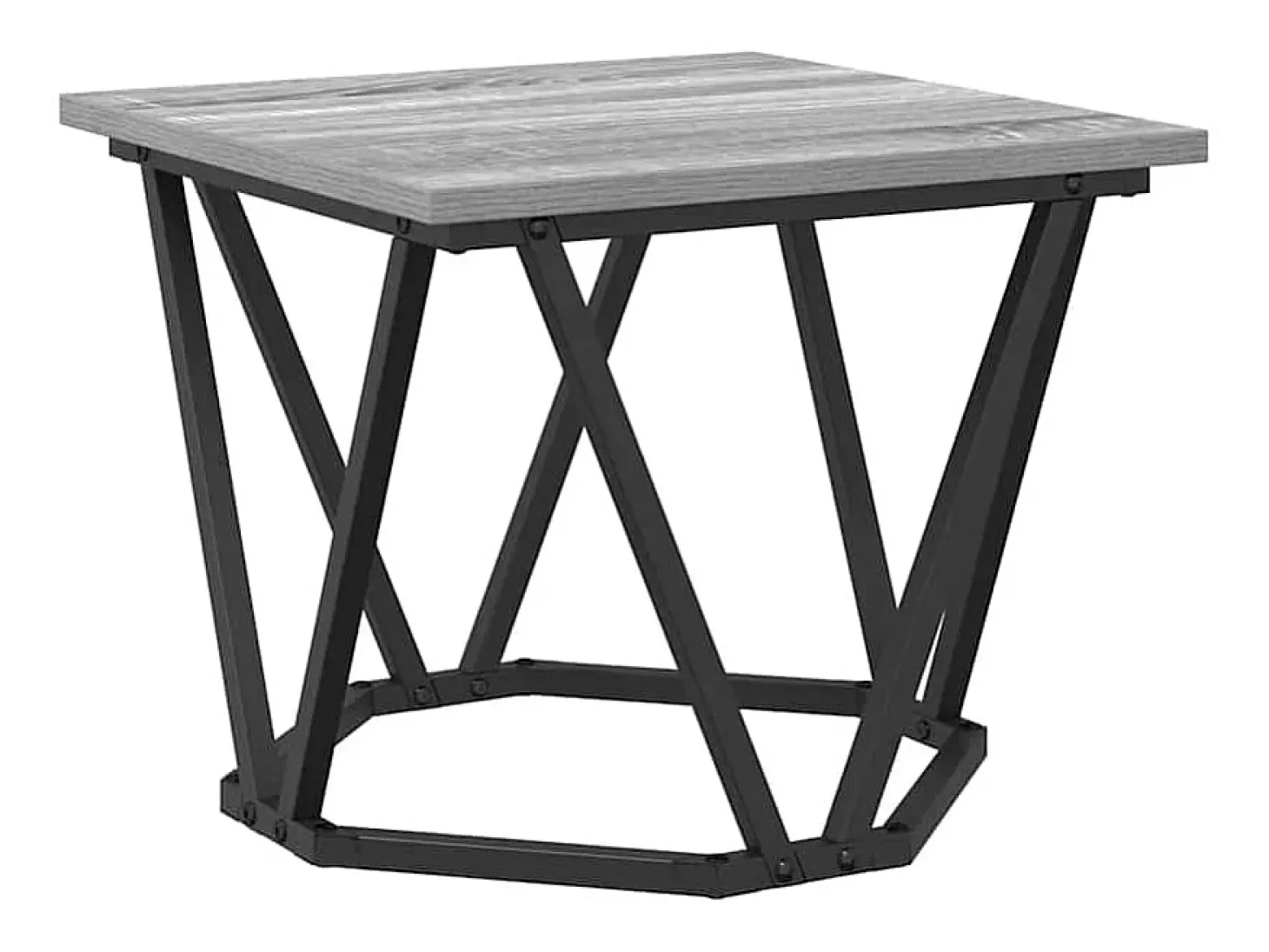 Mesa de Café 3 piezas Gris sonoma 50 x 50 x 40 cm