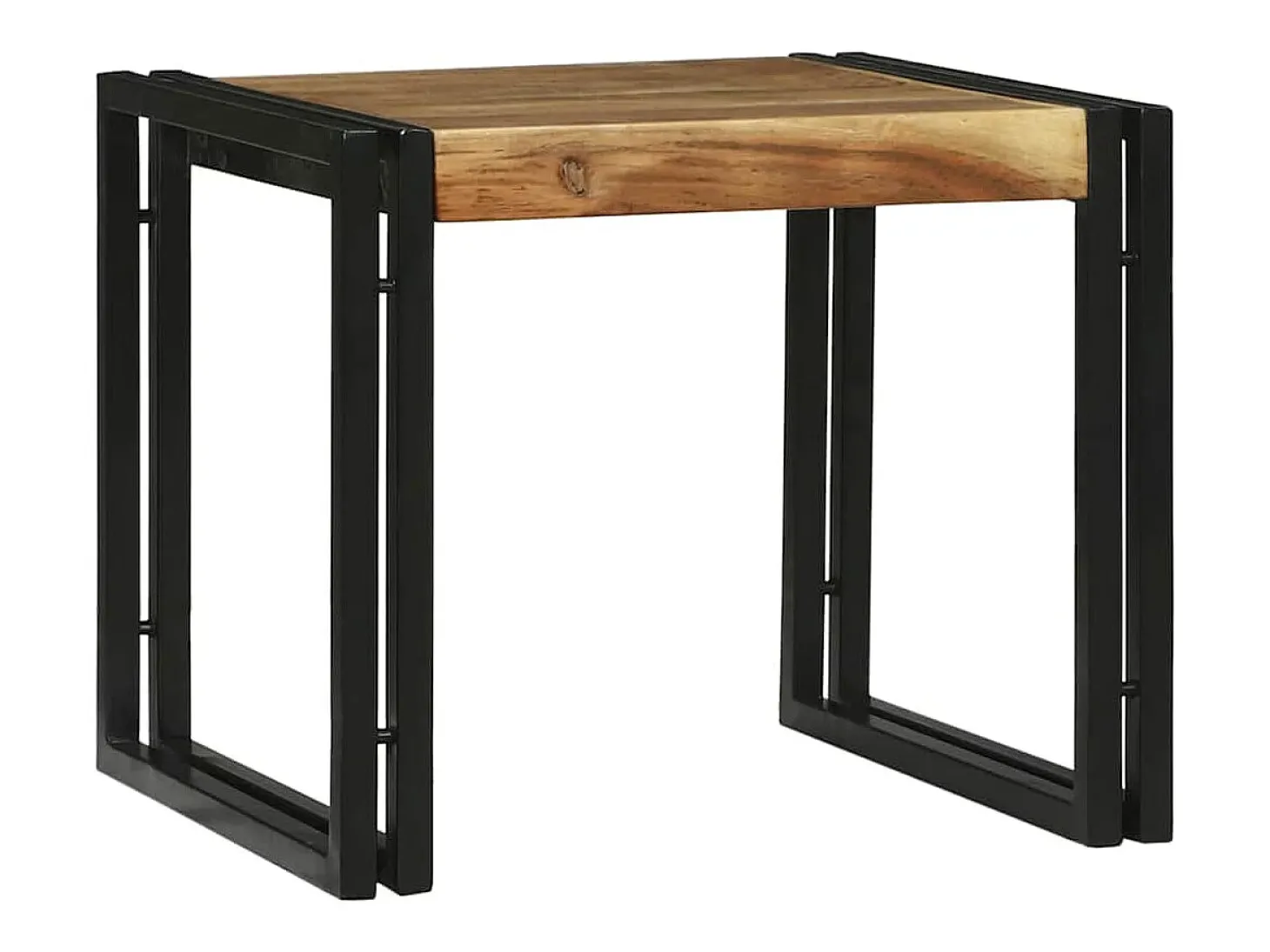 Mesa de Café 2 piezas Marrón madera maciza de acacia