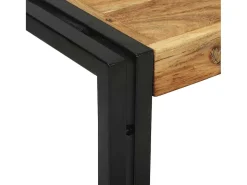 Mesa de Café 2 piezas Marrón madera maciza de acacia