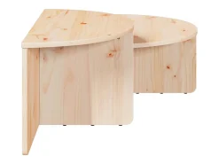 Mesa de Café 2 piezas Natural 79 x 39.5 x 40 cm