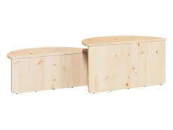 Mesa de Café 2 piezas Natural 79 x 39.5 x 40 cm