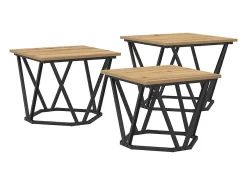 Mesa de Café 3 piezas Roble artisan 50 x 50 x 40 cm