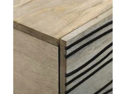 Mesa de Café Beige y Negro 80 x 50 x 40 cm