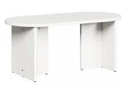 Mesa de Café Blanco 80 x 39.5 x 35 cm Madera maciza de Pino