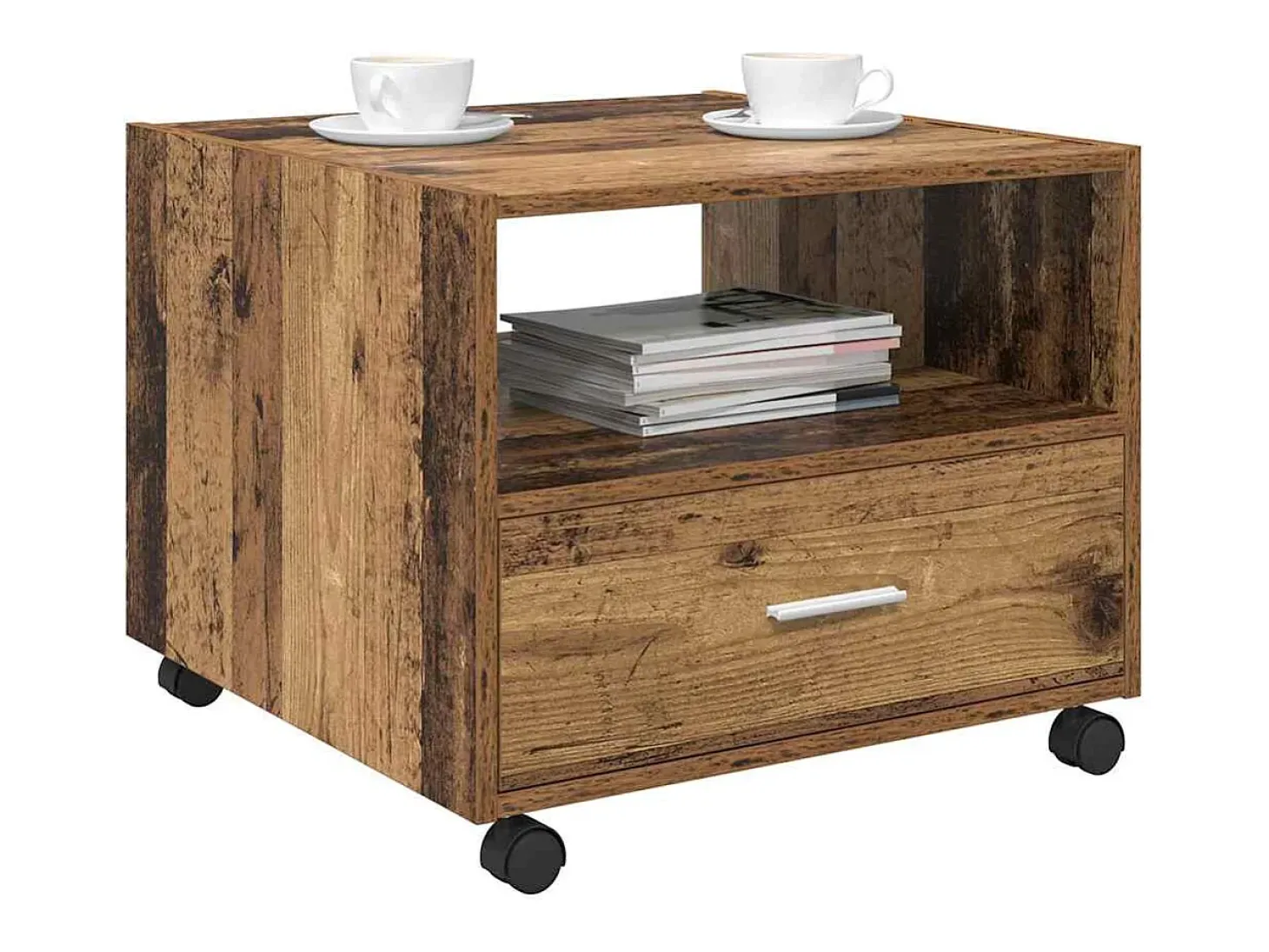 Mesa de Café Madera vieja 55 x 55 x 45 cm Madera contrachapada