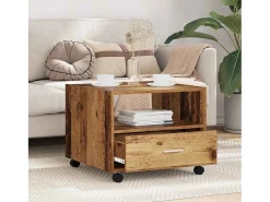 Mesa de Café Madera vieja 55 x 55 x 45 cm Madera contrachapada