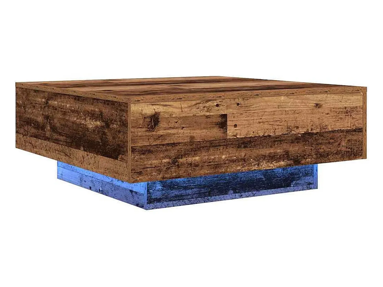 Mesa de Café Madera vieja Azul 80 x 80 x 31 cm