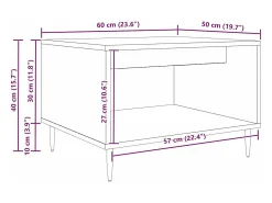 Mesa de Café Madera vieja 60 x 50 x 40 cm Madera contrachapada