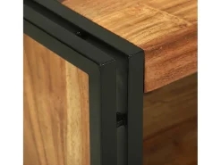 Mesa de Café Marrón 90 x 50 x 38 cm madera maciza de acacia