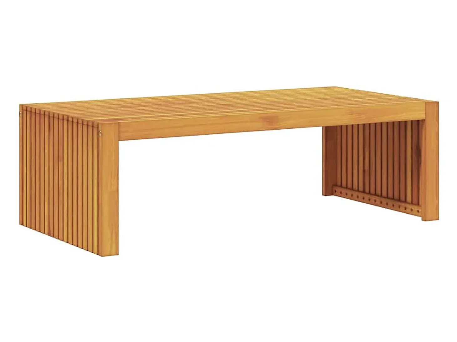 Mesa de Café Marrón 110 x 55 x 35 cm madera maciza de acacia