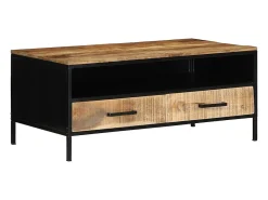 Mesa de Café Marrón 90 x 50 x 40 cm Madera maciza de Mango