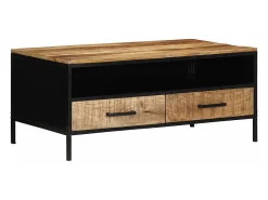 Mesa de Café Marrón 90 x 50 x 40 cm Madera maciza de Mango